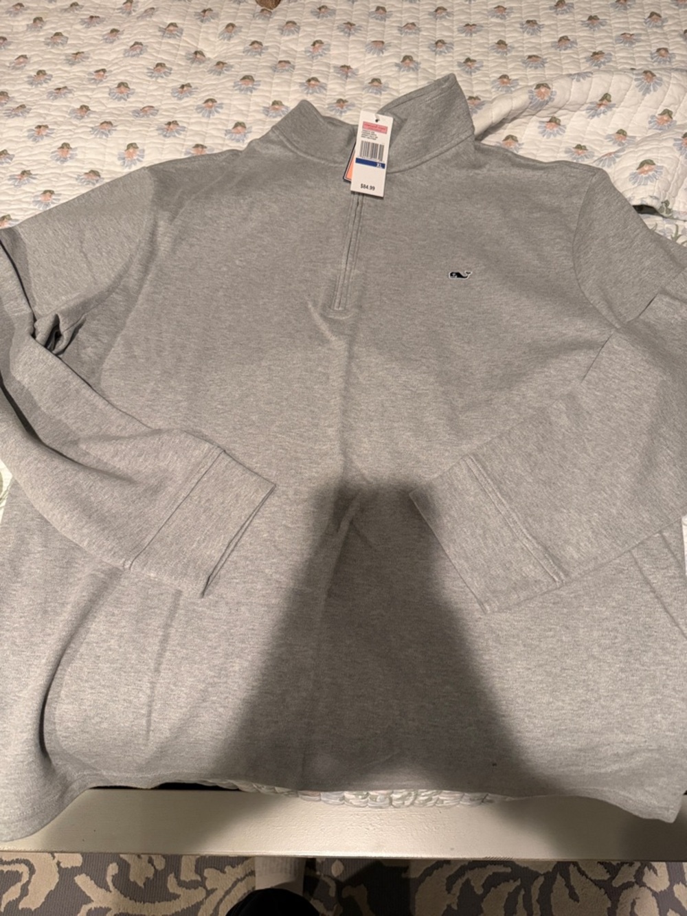 Vineyard Vines Light Gray Quarter-Zip Pullover